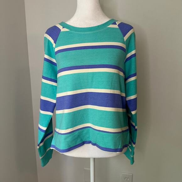 Wildfox blue & white striped long sleeve top size S NWT - Picture 2 of 12